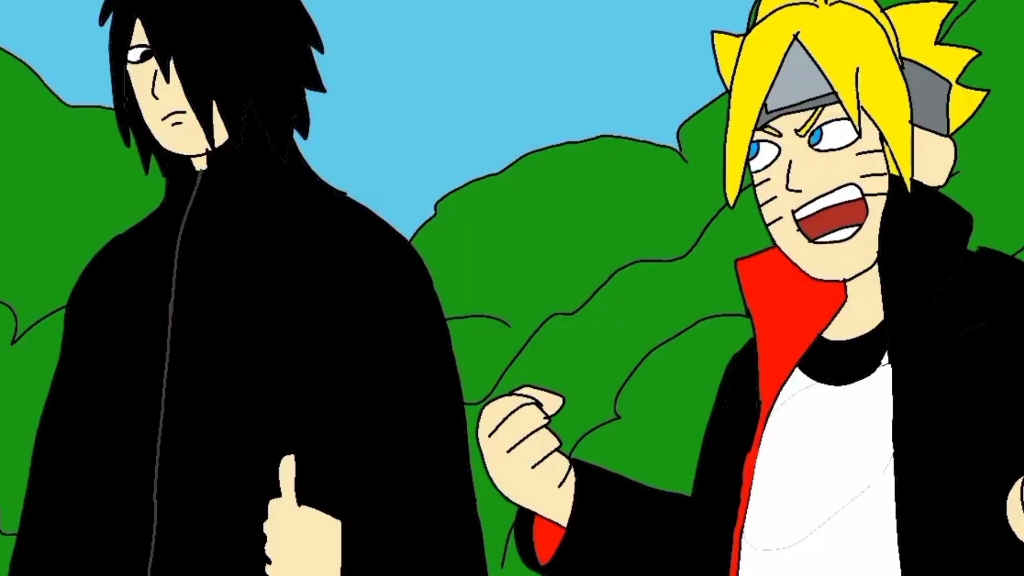 博人和佐助学习千鸟