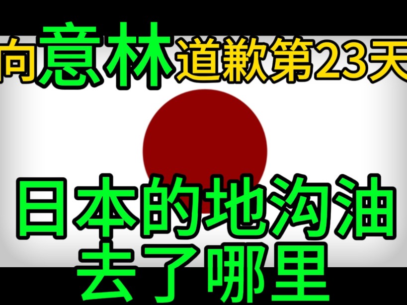 向意林道歉第23天日本的地沟油去了哪里?哔哩哔哩bilibili