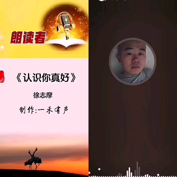 江苏南通海安方言诗朗诵——徐志摩《认识你真好》.哔哩哔哩bilibili