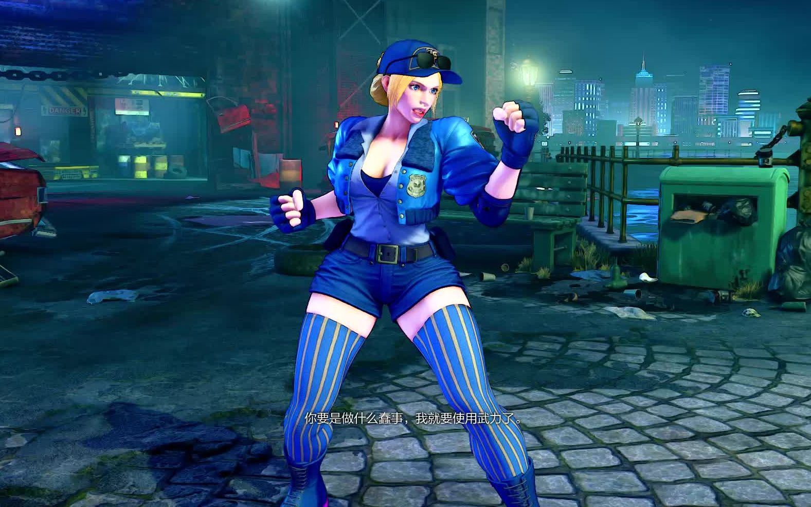 纽约女警露西亚火辣身材蓝丝袜深夜大战黑铁塔狂秀美腿接化发