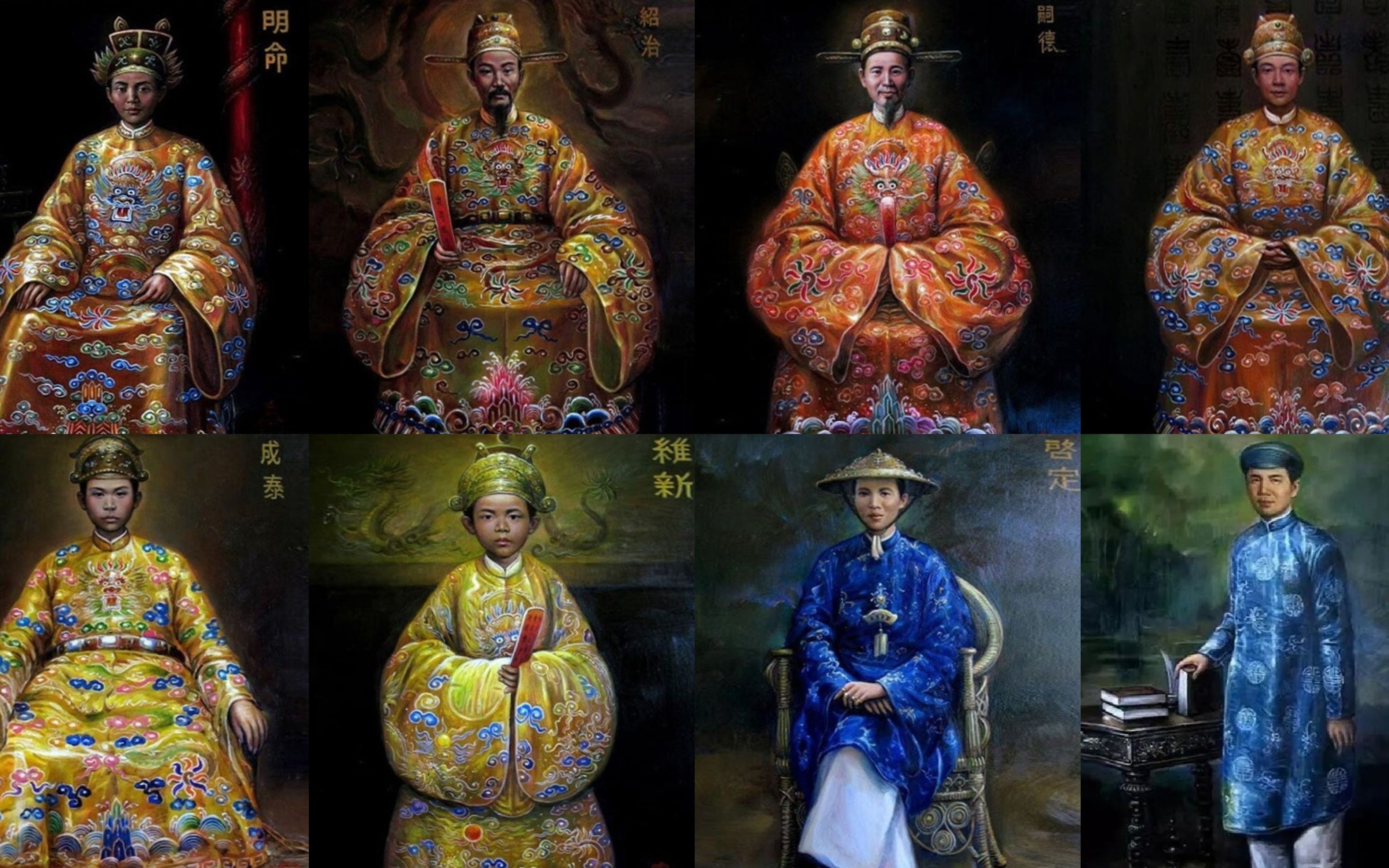 越南阮朝皇帝画像图片