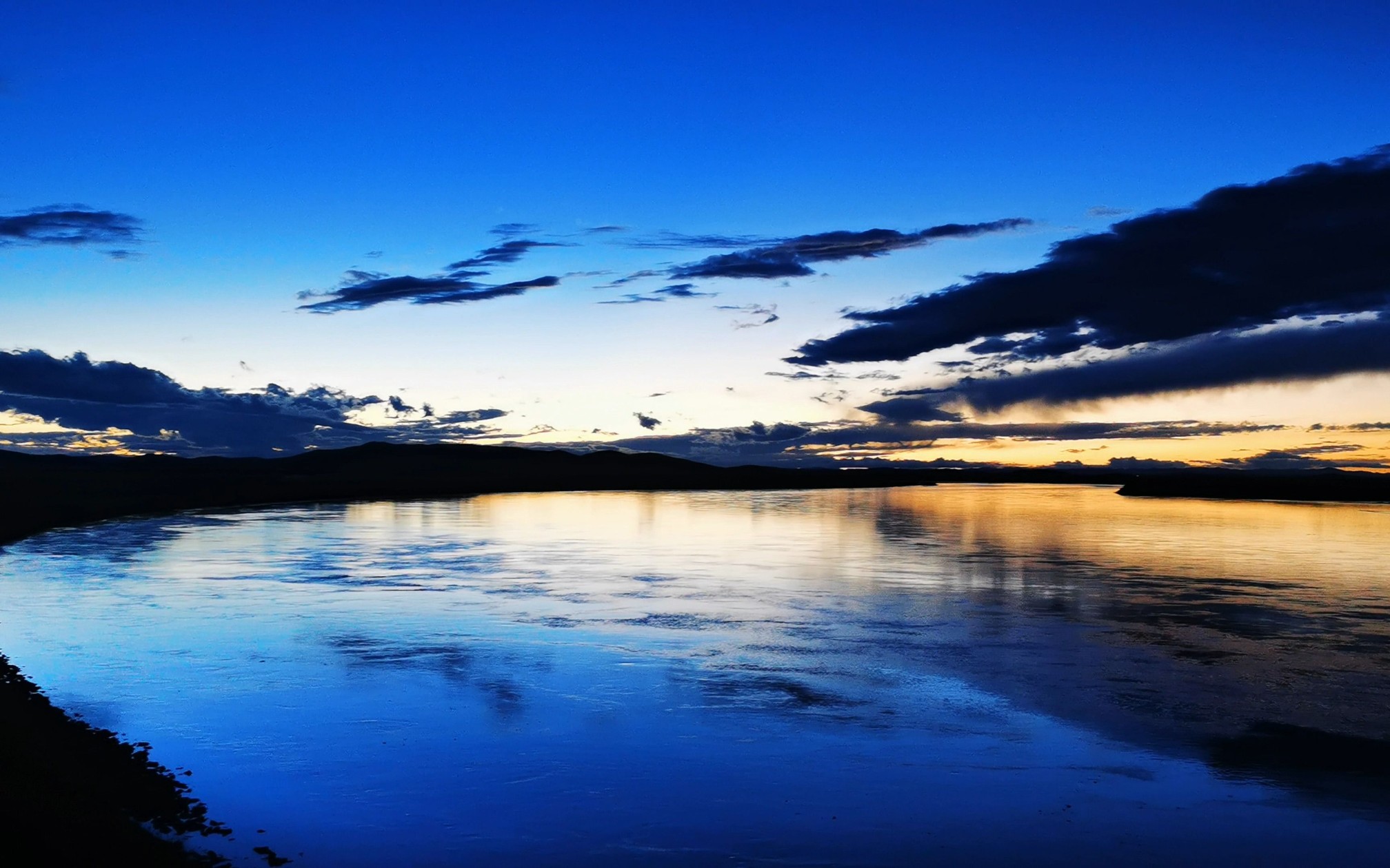 若尔盖草原的傍晚