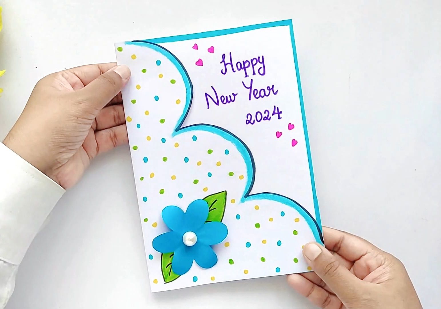 自制漂亮的新年贺卡,满满的心意送给爸妈老师,手工折纸diy教程