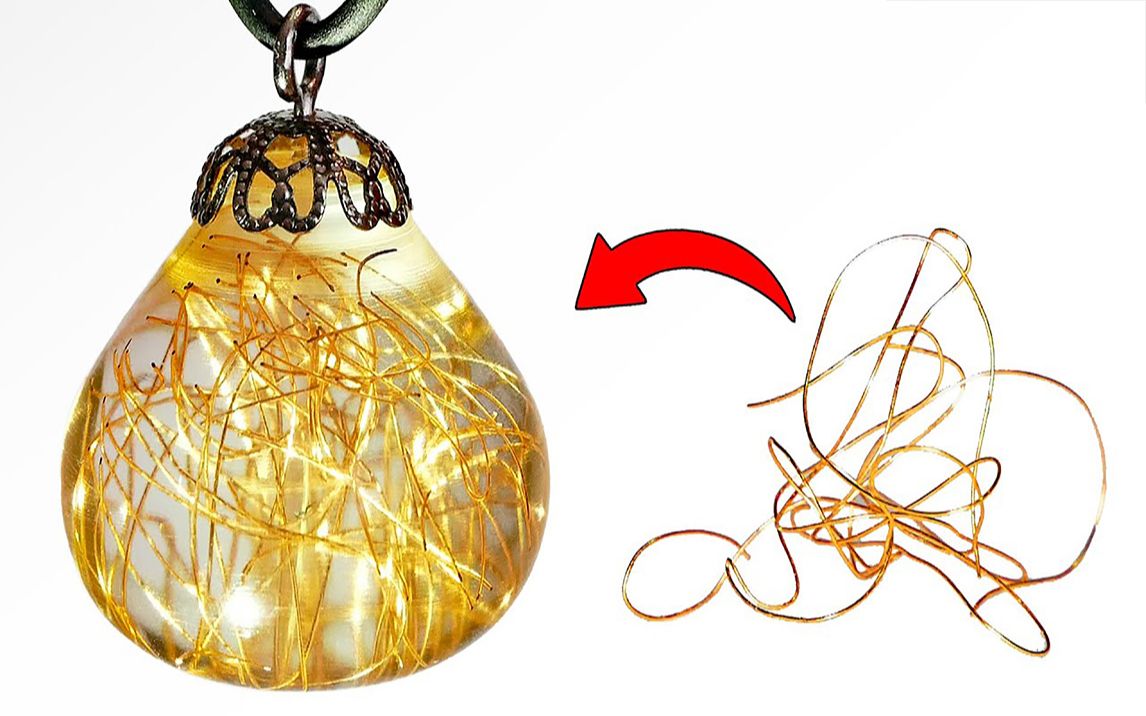 【滴胶创意】金属丝制作滴胶吊坠,月人看到会狂喜!