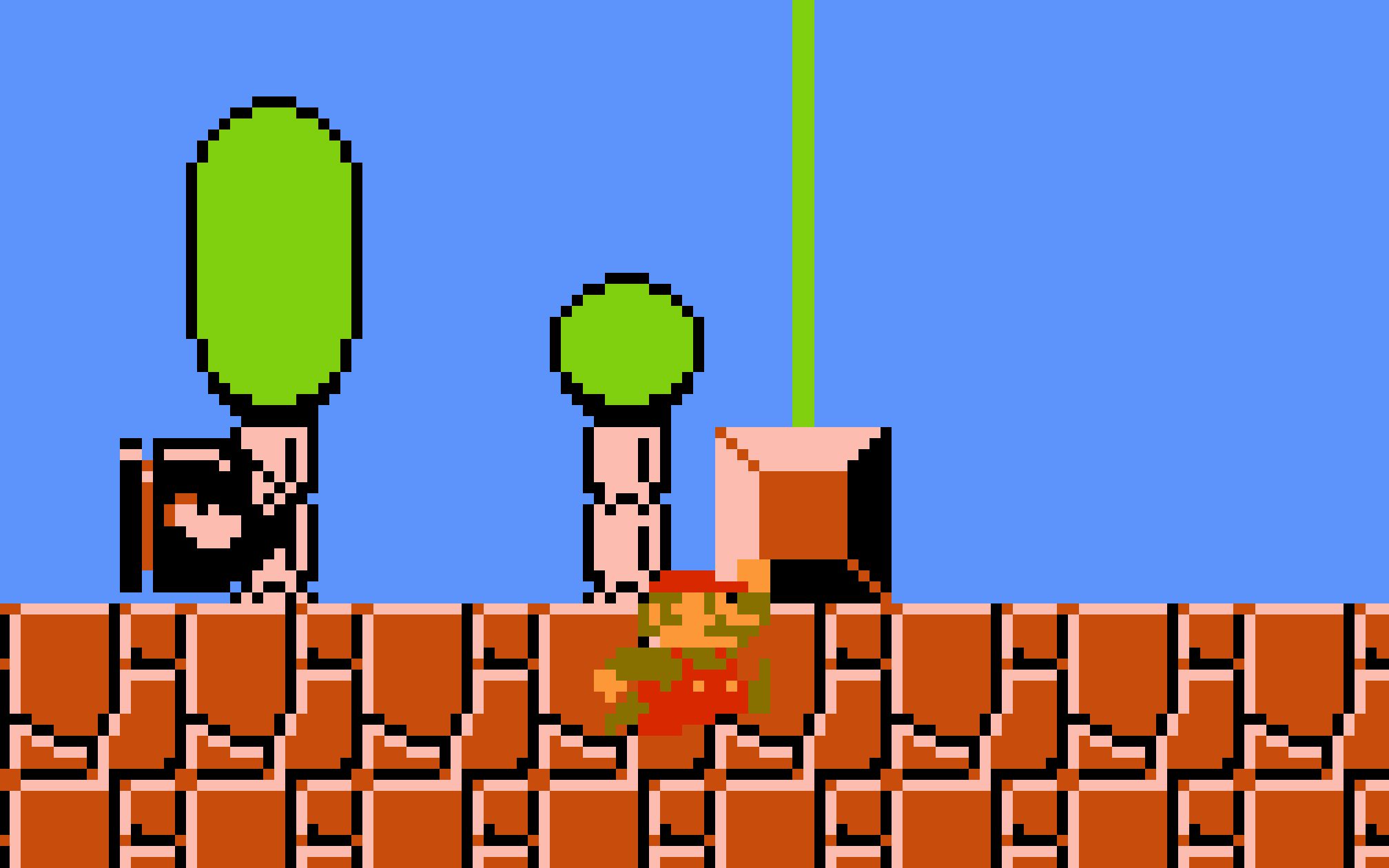 马里奥8-2穿地面实现不进城堡通关bug(不用炮弹)