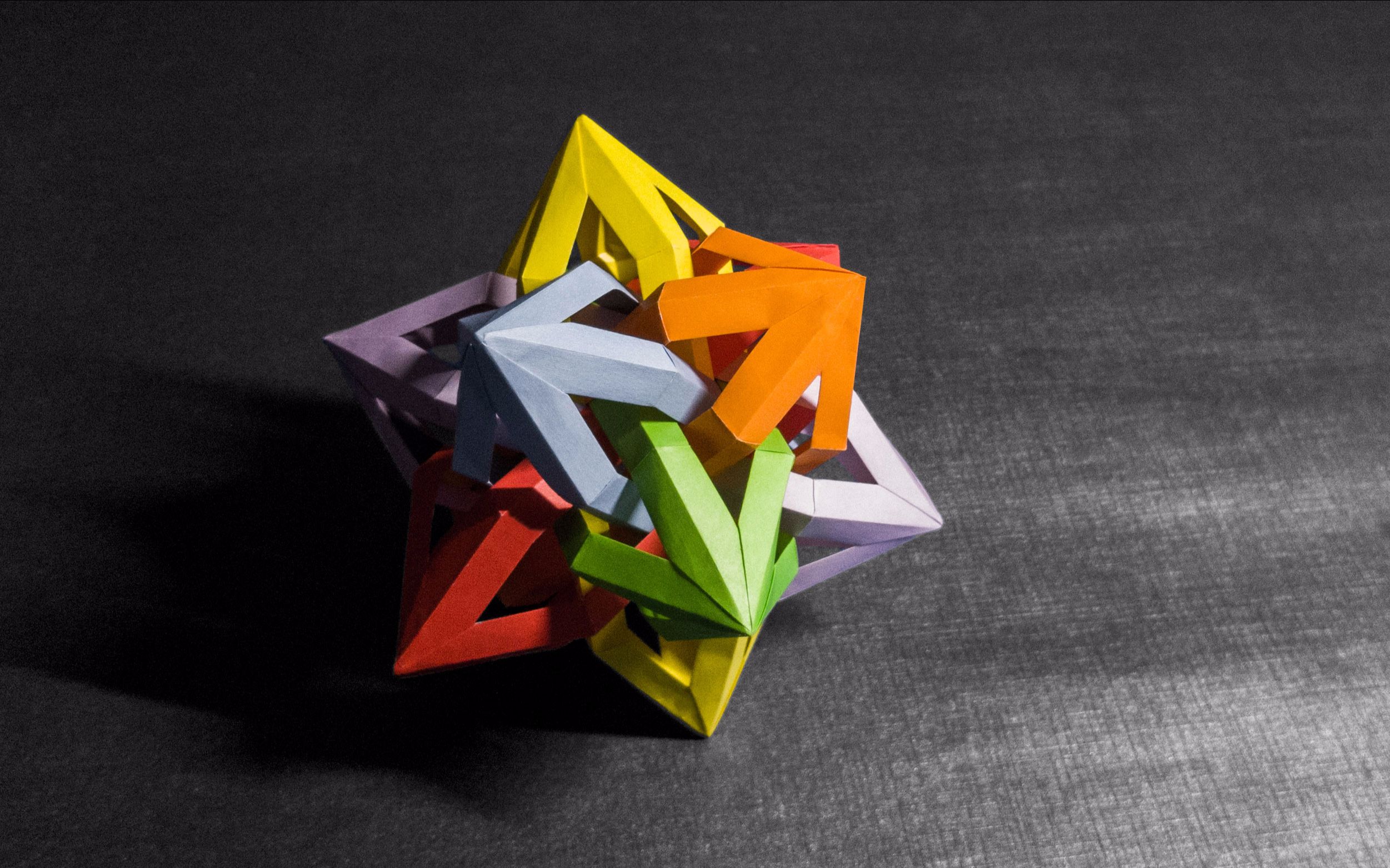 【折纸-教程】这款花球名为水晶星,这个up主的100期投稿竟然想折宝石