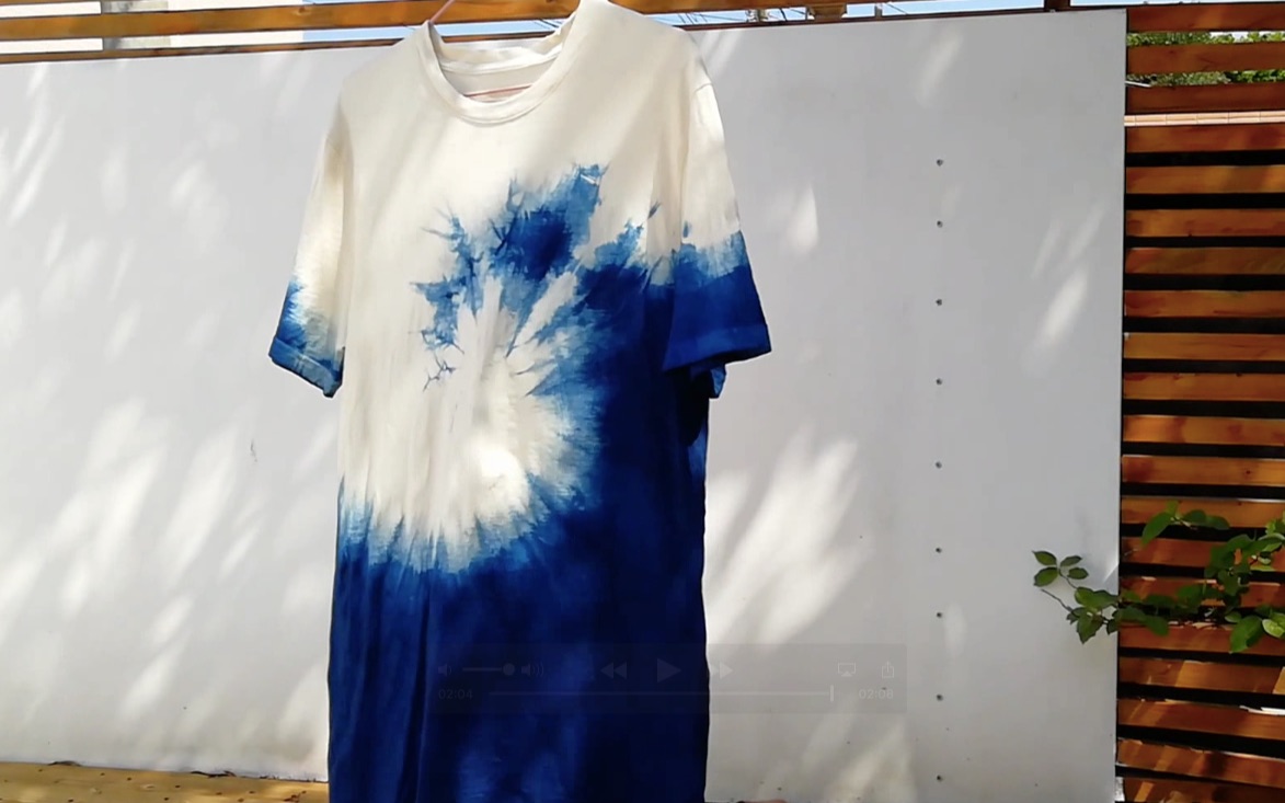 扎染 植物染 蓝染 DIY Shibori Indigo Dyeing TShirt哔哩哔哩bilibili