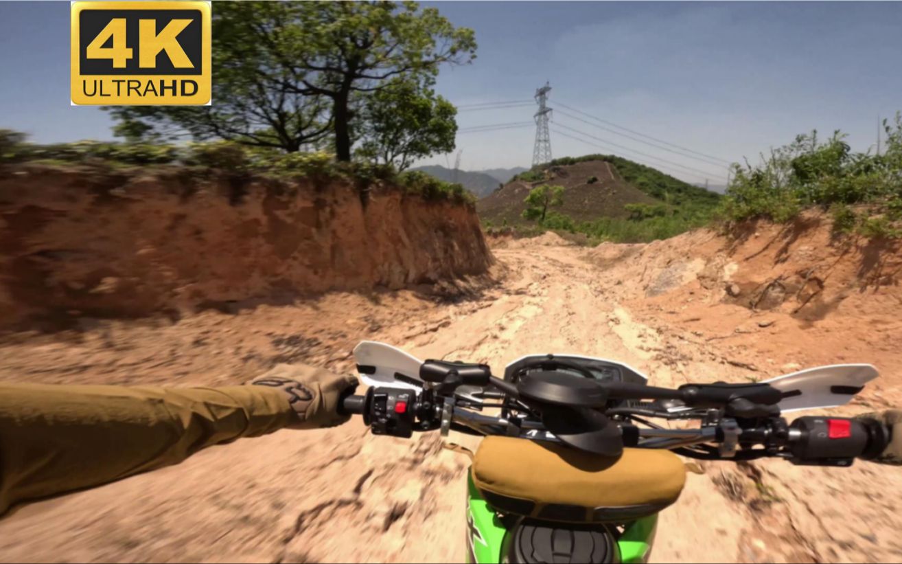 【4k纯声浪】川崎klx230 骑行第一视角 休闲探路