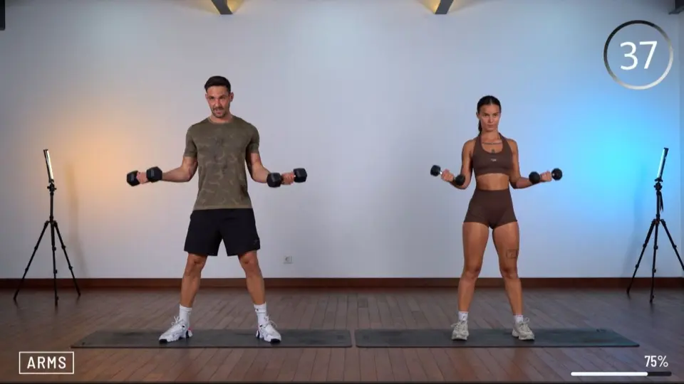 15 Minute BURNING Biceps Workout _ Dumbbells - Caroline Girvan  (LadyGaGa1234) - Video w