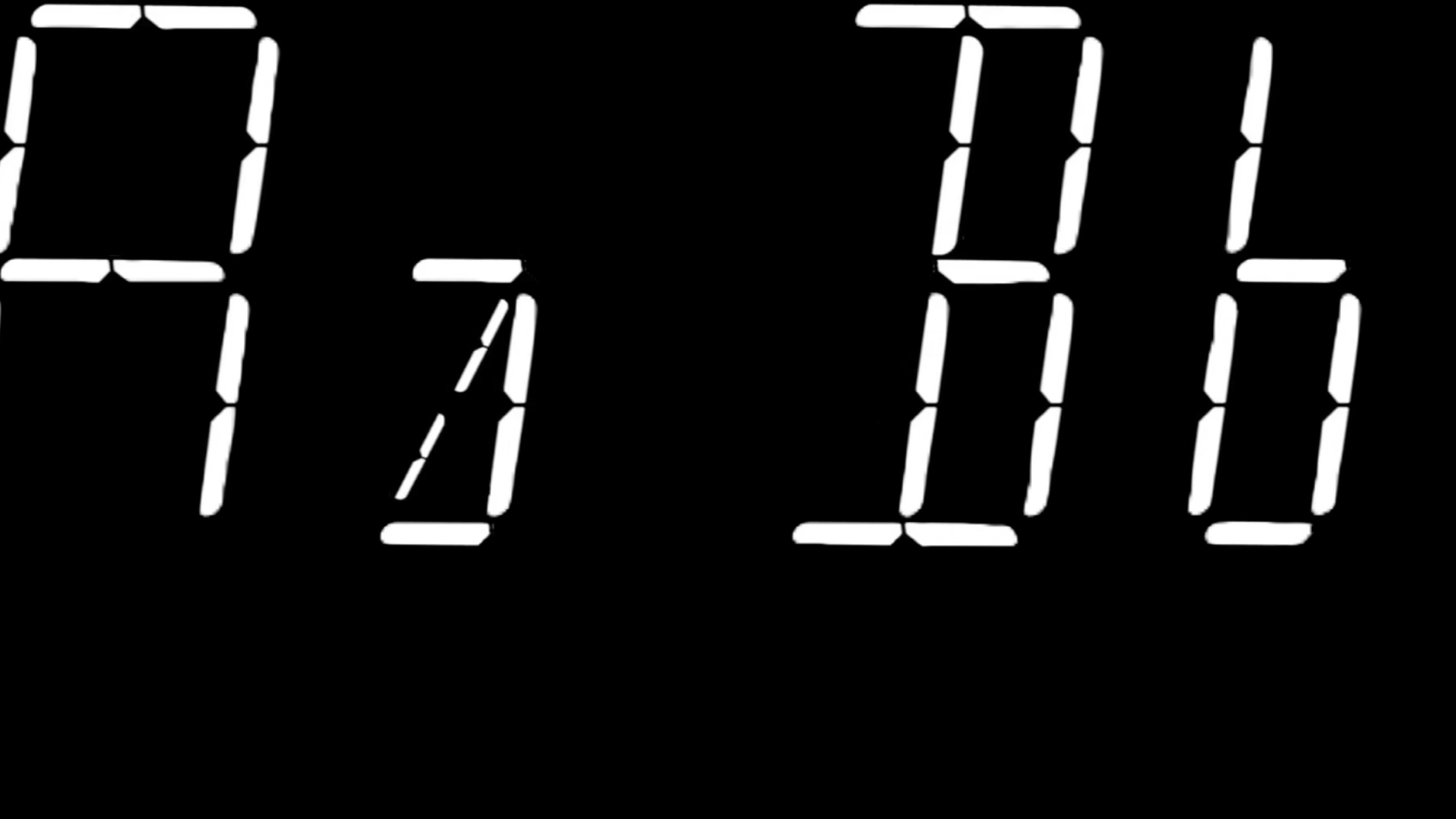 用23段数码管显示字母a到z