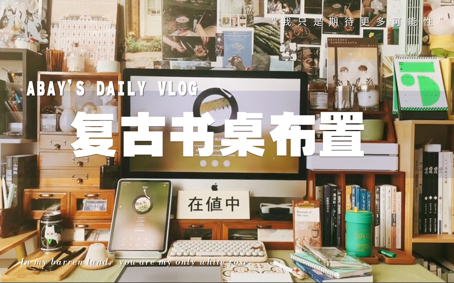 桌面美学vlog|极繁主义者的复古氛围感桌面布置/租房日常哔哩哔哩bilibili