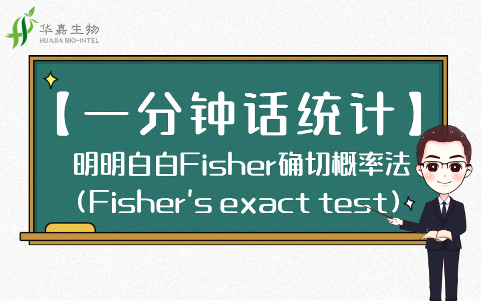 【一分钟话统计】| 明明白白Fisher确切概率法(Fisher's exact test)哔哩哔哩bilibili