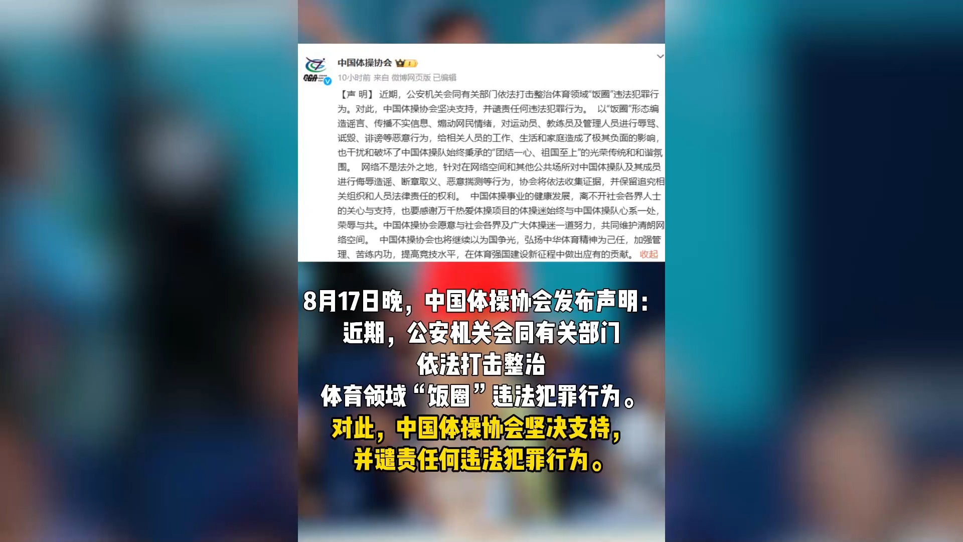 “饭圈”乱象对相关人员造成负面影响!中国体协:将依法追责哔哩哔哩bilibili