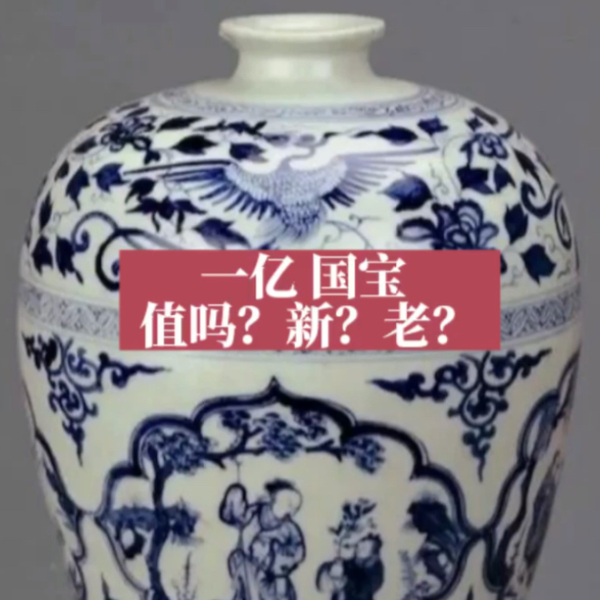 w7|4458 中国骨董 人間国宝 陶芸 磁器『 明宣徳青花加彩龍鳳梅瓶です