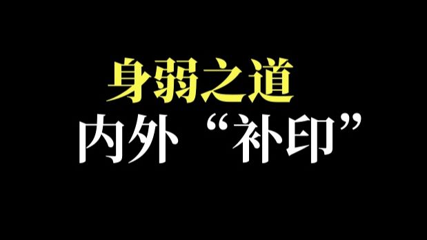 身弱之道 内外“补印”哔哩哔哩bilibili