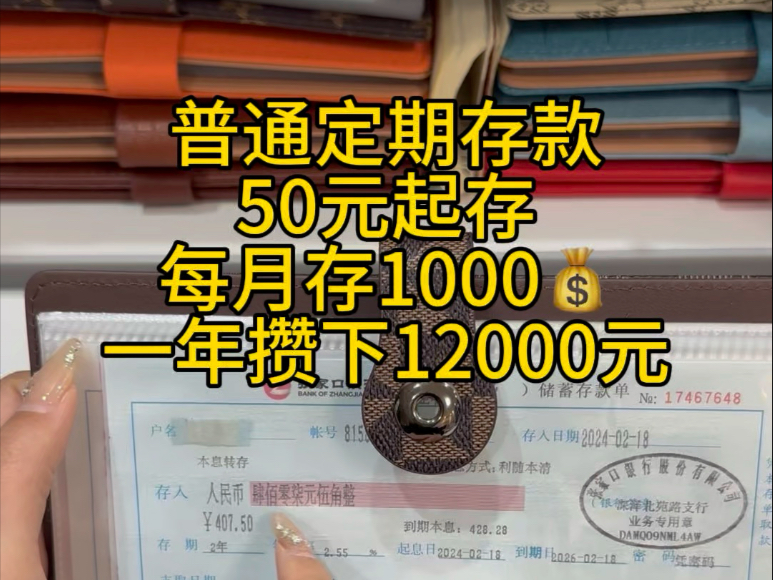 2025年新的开始,一起努力存钱,每月存1000,一年下来攒下12000元.还是很实用的存钱方法#12存单法#定期存单#强制储蓄#一起存钱哔哩哔哩bilibili