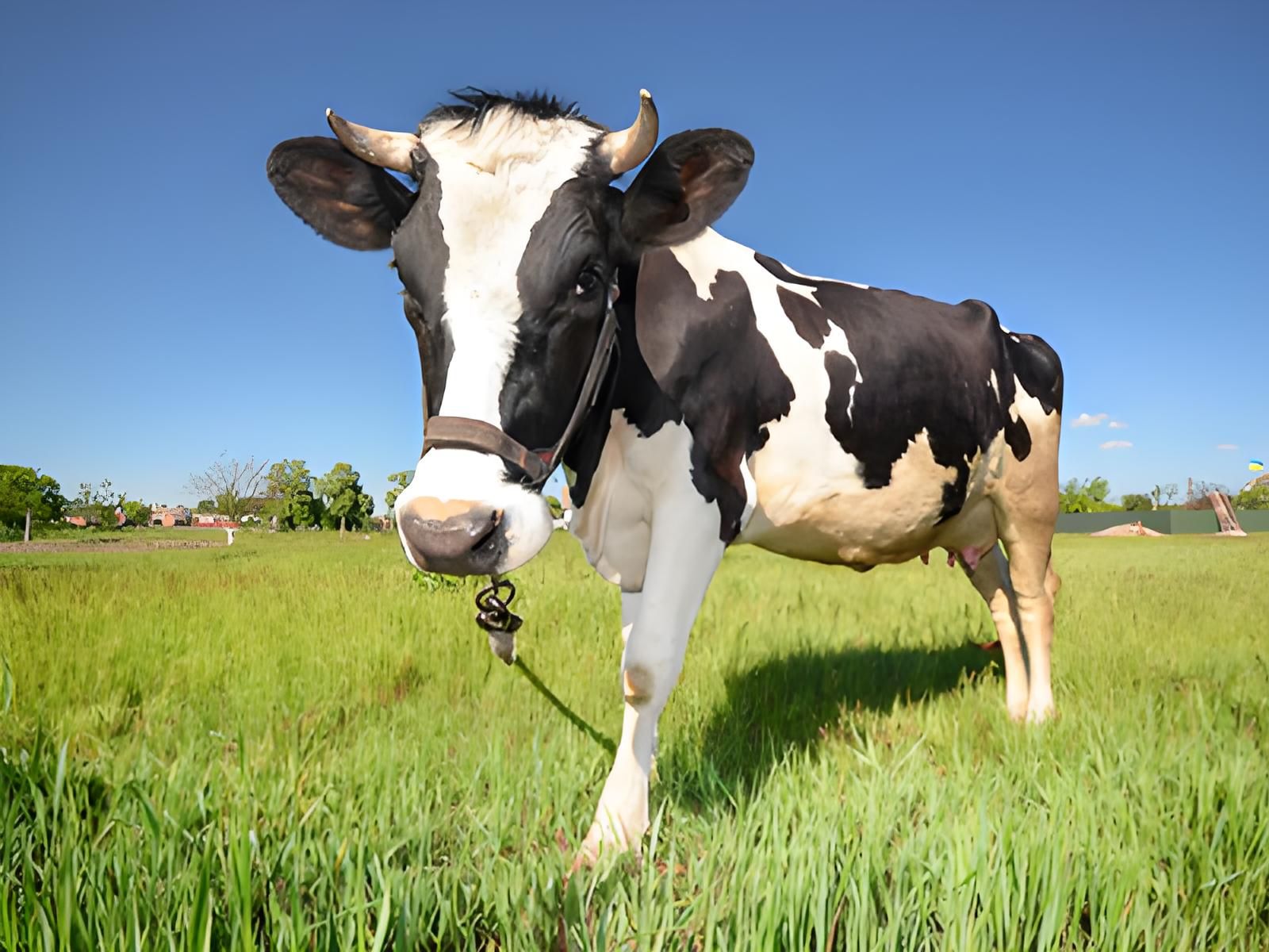 养殖场里的小奶牛