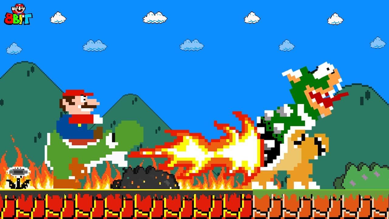 超级马里奥:马里奥走过的地方都变成了火焰,怎么回事?
