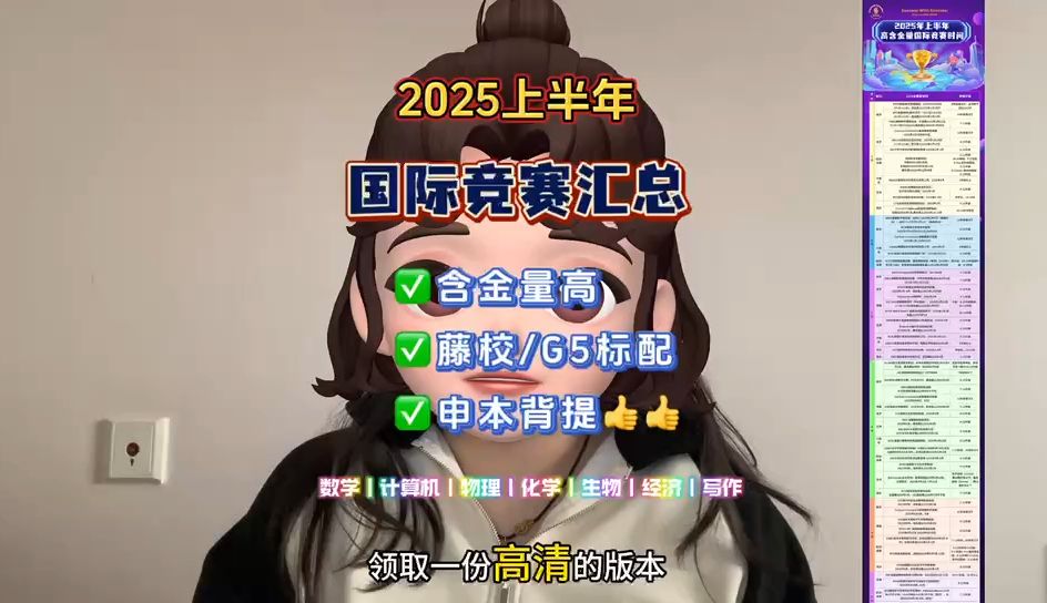 2025上半年,这些国际竞赛不容错过!申请藤校/G5火速收藏❗❗哔哩哔哩bilibili