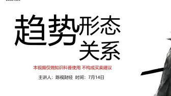 认识趋势和形态之间的关系