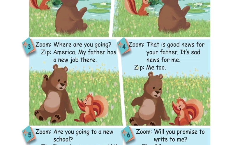 英语书中Zoom熊简笔画图片
