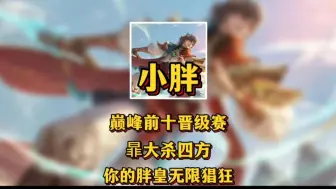 Tải video: 小胖巅峰前十晋级赛，用暃大杀四方，当你的胖皇吃饱了，便能无限猖狂。