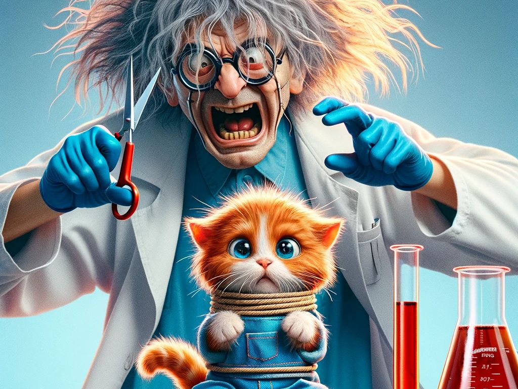 泪目!喵喵被疯狂博士抓走了