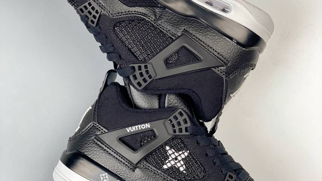 air jordan 4 retro lv黑色联名 丹篮球鞋系列