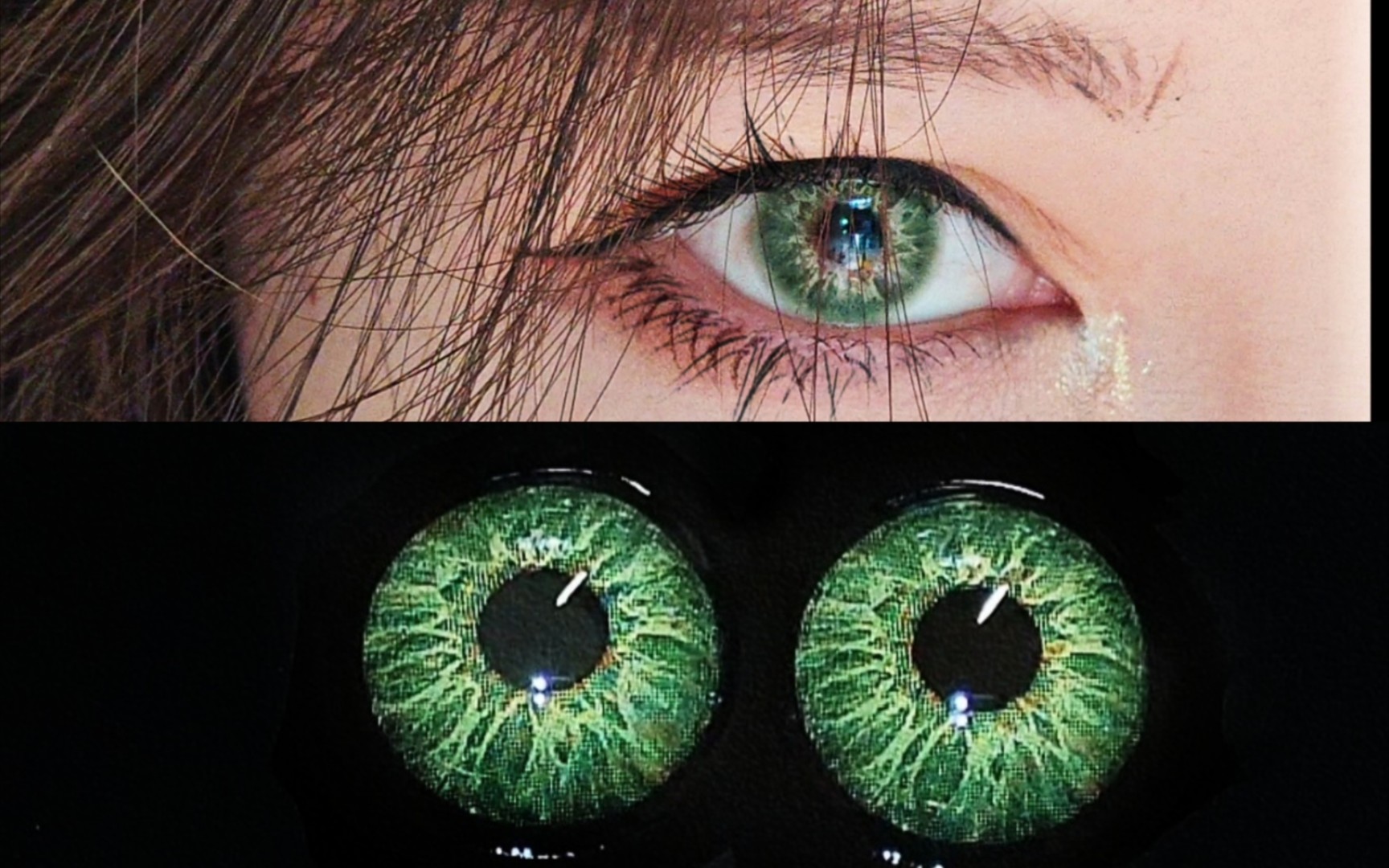 歪果仁喜欢的眼珠子 自带攻击性 蛇目绿翡翠色