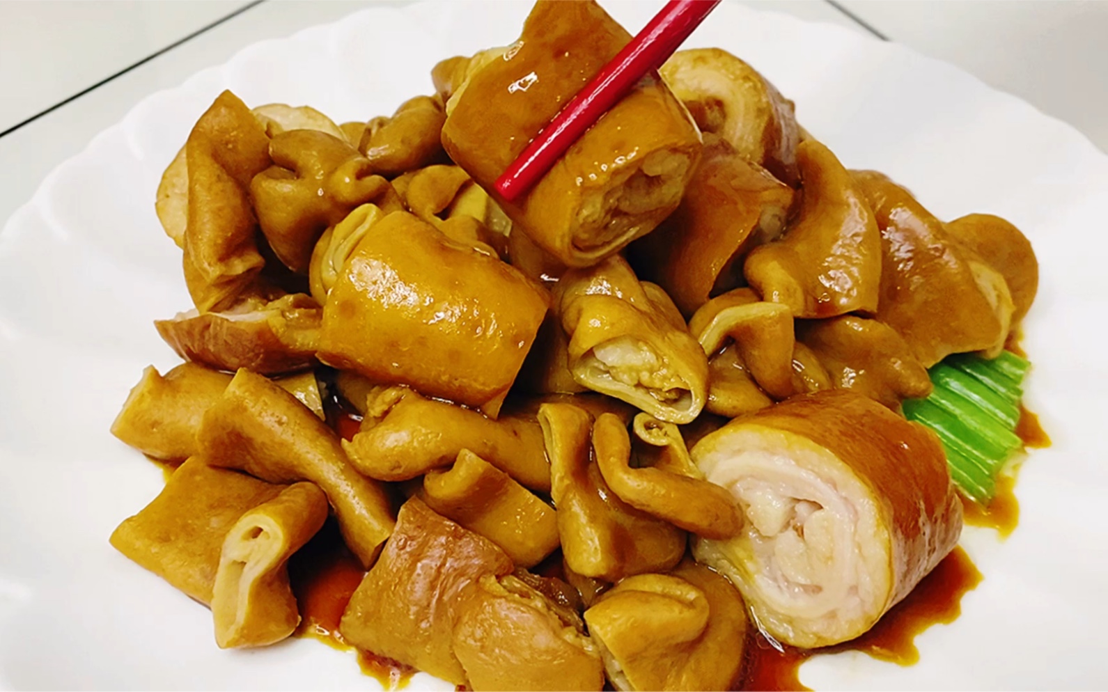 广东名菜豉油皇大肠,软糯q弹超美味