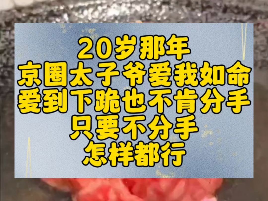 [图]20岁那年 京圈太子爷爱我如命 爱到下跪也不肯分手 只要不分手 怎样都行