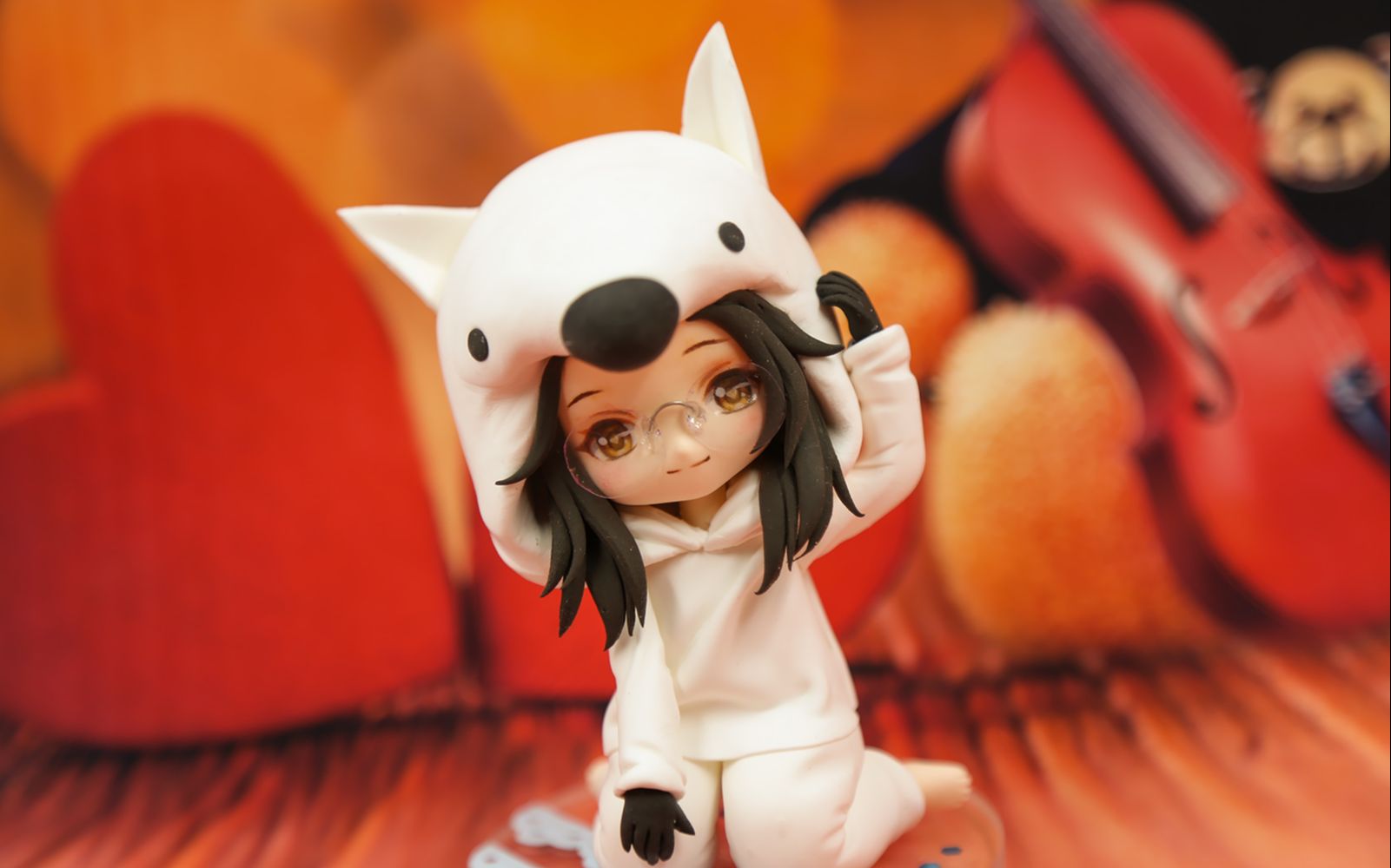 【喵十柒】q版刘看山棉服睡衣跪坐妹纸超轻粘土手办