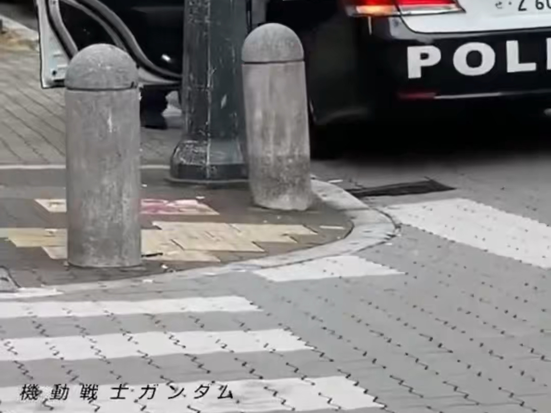 大阪整活哥,试图坐上警车.但被警察先生阻止.哔哩哔哩bilibili