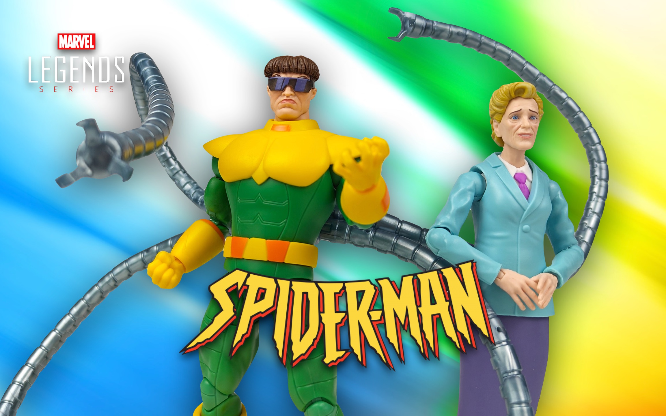 真·可动～孩之宝 marvel legends 章鱼博士&梅姨双人套 vhs蜘蛛侠