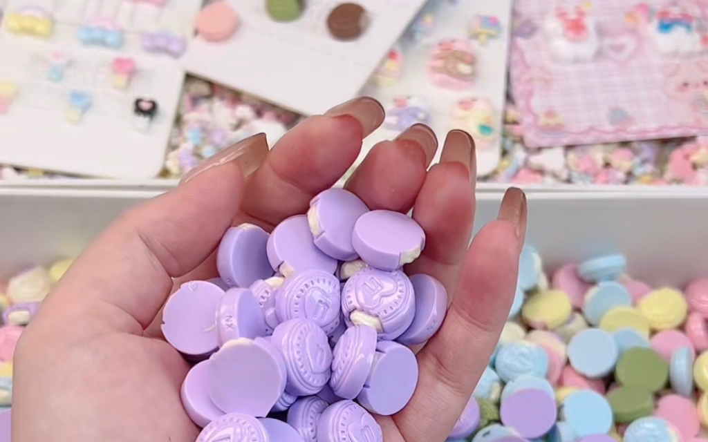 0512diy紫色马卡龙