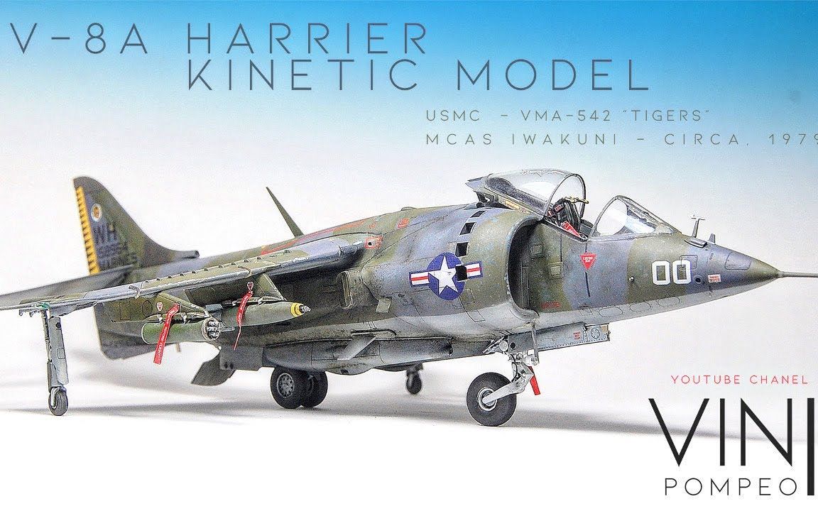 天力Kinetic 1/48 AV8A Harrier 鹞式攻击机模型制作哔哩哔哩bilibili