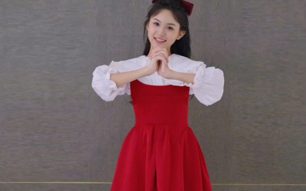 红色连衣裙萝莉刘楚恬