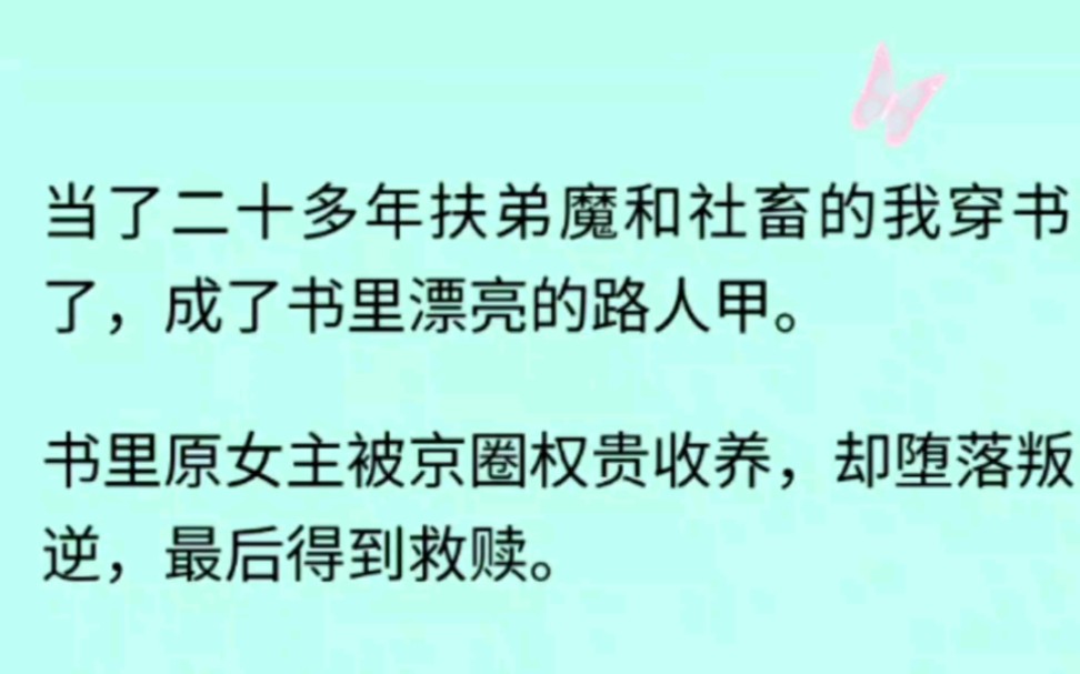 [图]我因为吐槽一本书的剧情，穿成了书里的漂亮路人甲，如果不完成系统的任务就会抹杀……