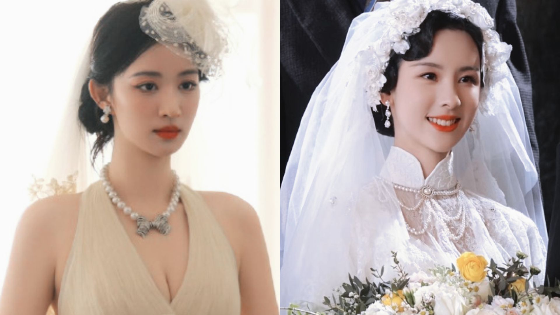 天啊！这居然是民国剧的婚纱造型？观众以前也是吃过细糠的！！！
