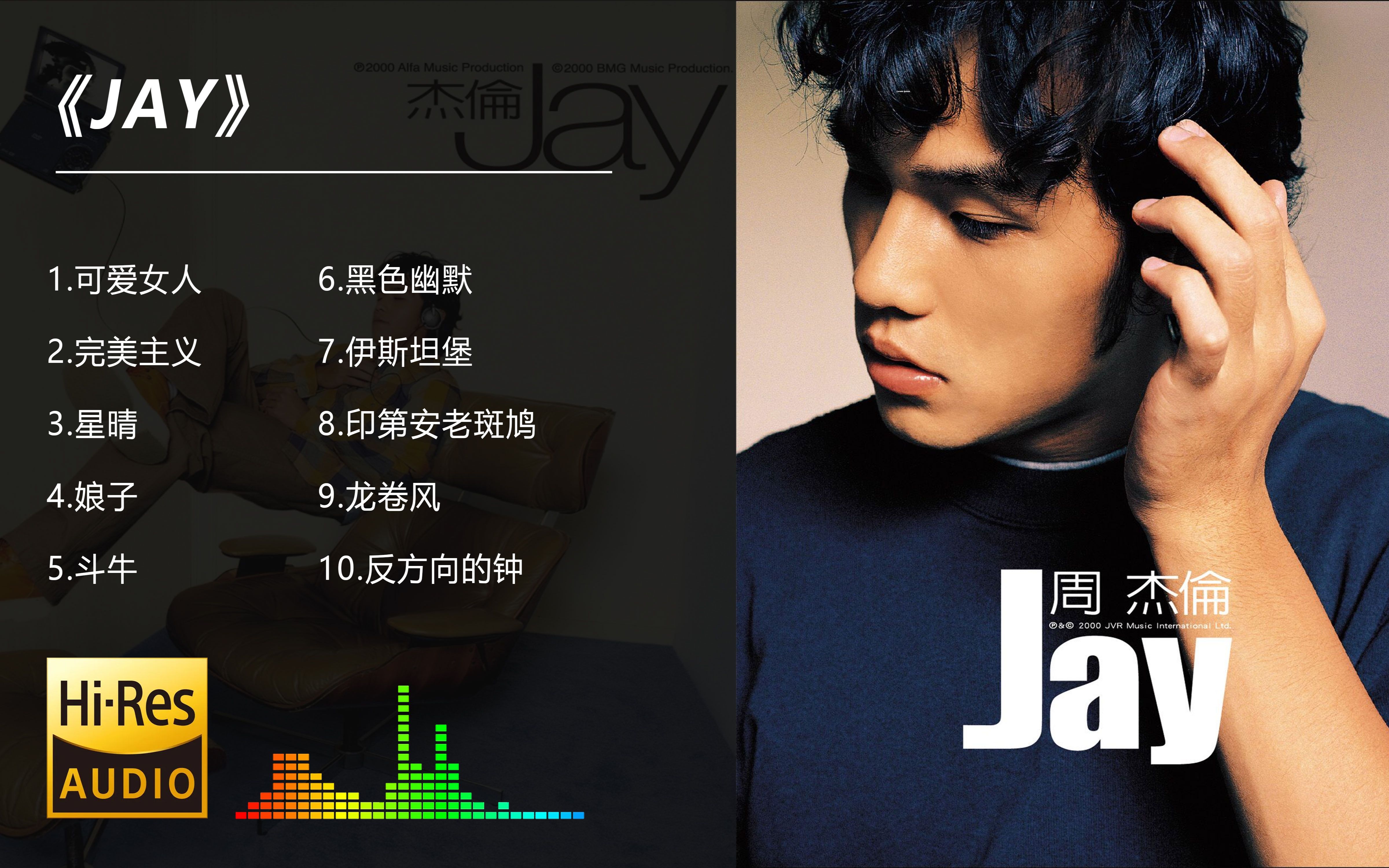 [图]周杰伦-《JAY》专辑10首歌曲合集 附歌词 （可分节播放）【无损高音质】