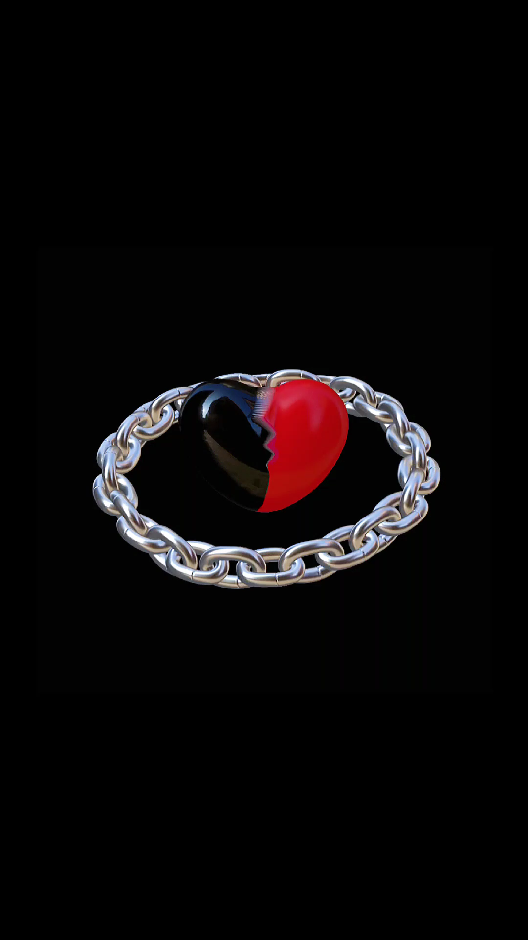 nomad两色爱心铁链