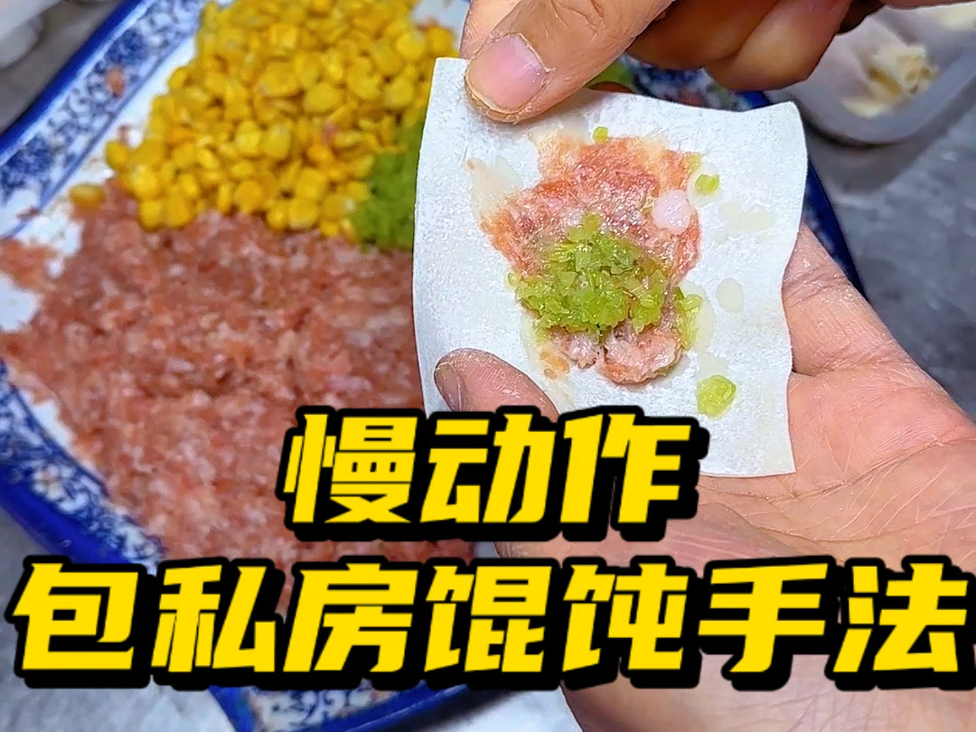 慢动作包私房馄饨手法哔哩哔哩bilibili