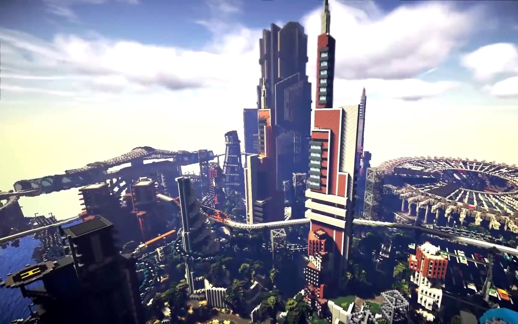 【我的世界】顶尖!延时摄影告诉你一座城市的制作过程!