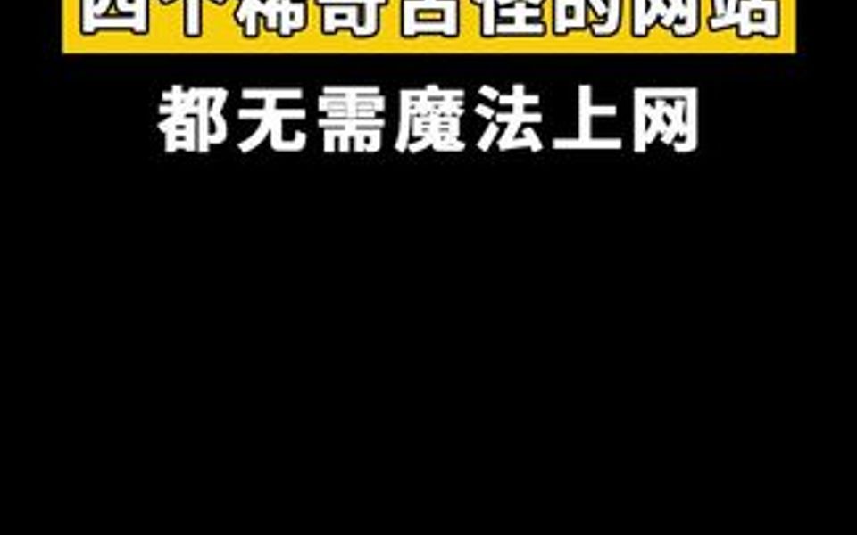 四个稀奇古怪的小网站, 都无须魔法上网!哔哩哔哩bilibili