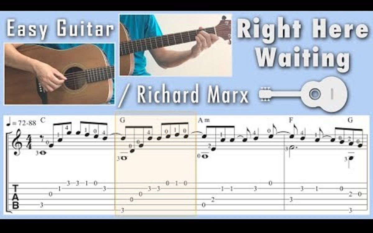 [图]指弹谱|《此情可待》Right Here Waiting—Richard Marx