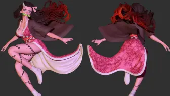 【3D建模人物】6小时挑战做老婆“祢豆子”（下）