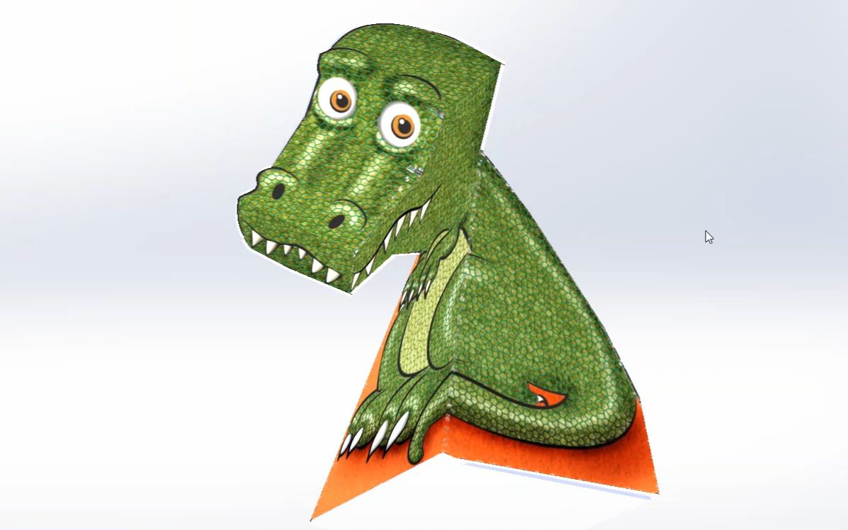 妈妈妈妈它老是瞅我恐龙视错觉solidworks建模