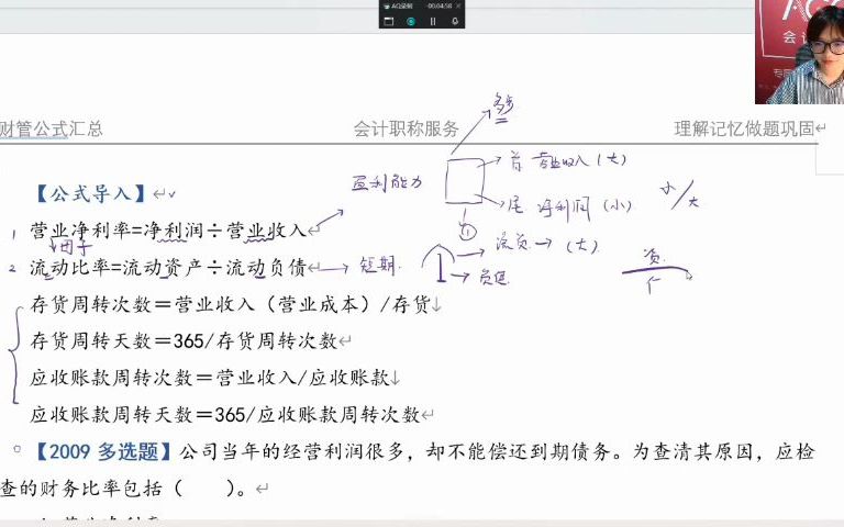 财管公式分享营业净利率、流动比率、周转率哔哩哔哩bilibili