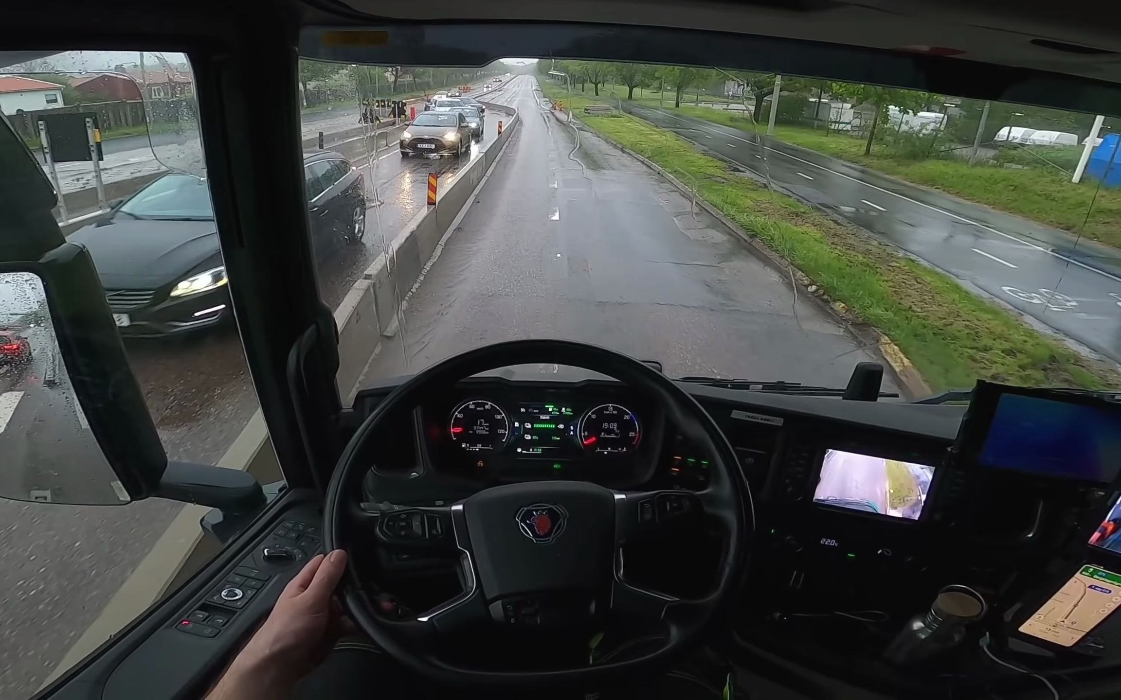 【第一视角】瑞典混动卡车驾驶 斯堪尼亚scania p360 hybrid 