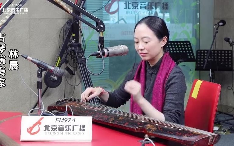 [图]古琴演奏家林晨做客，弹奏明朝曲谱《良宵引》